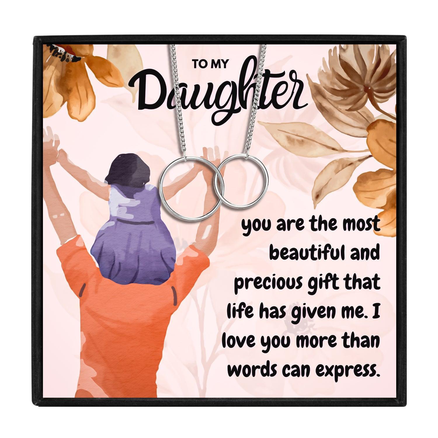 Father Daughter Necklace - To My Daughter Necklace - Unique Daughter G –  JWshinee