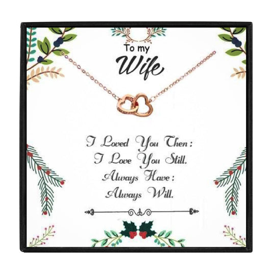 Meaningful Jewelry Gifts for Your Wife in 2023 | Meaningful Jewelry Gifts for Your Wife - undefined | anniversary necklace for wife, Double Heart Necklace For Wife, to my wife necklace | From Hunny Life | hunnylife.com
