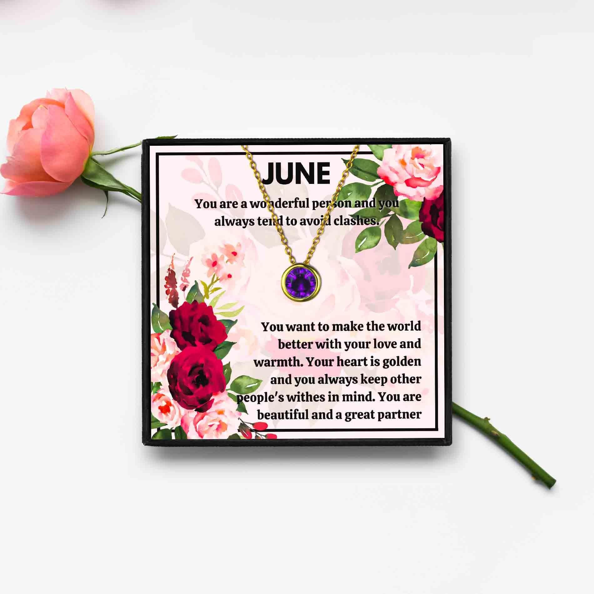 Meaningful June Birthstone Necklace Gift Set in 2023 | Meaningful June Birthstone Necklace Gift Set - undefined | june birthstone gifts, june birthstone jewelry, june birthstone meaning, june birthstone necklace, june gemstone | From Hunny Life | hunnylife.com