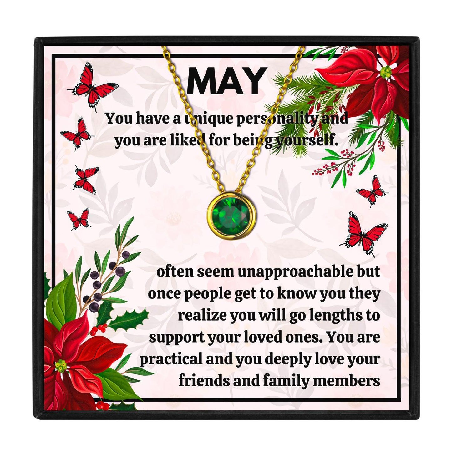 Meaningful May Birthstone Necklace Gift Set in 2023 | Meaningful May Birthstone Necklace Gift Set - undefined | emerald birth month, may birthstone, may birthstone jewelry, may birthstone necklace, may stone birthstone | From Hunny Life | hunnylife.com