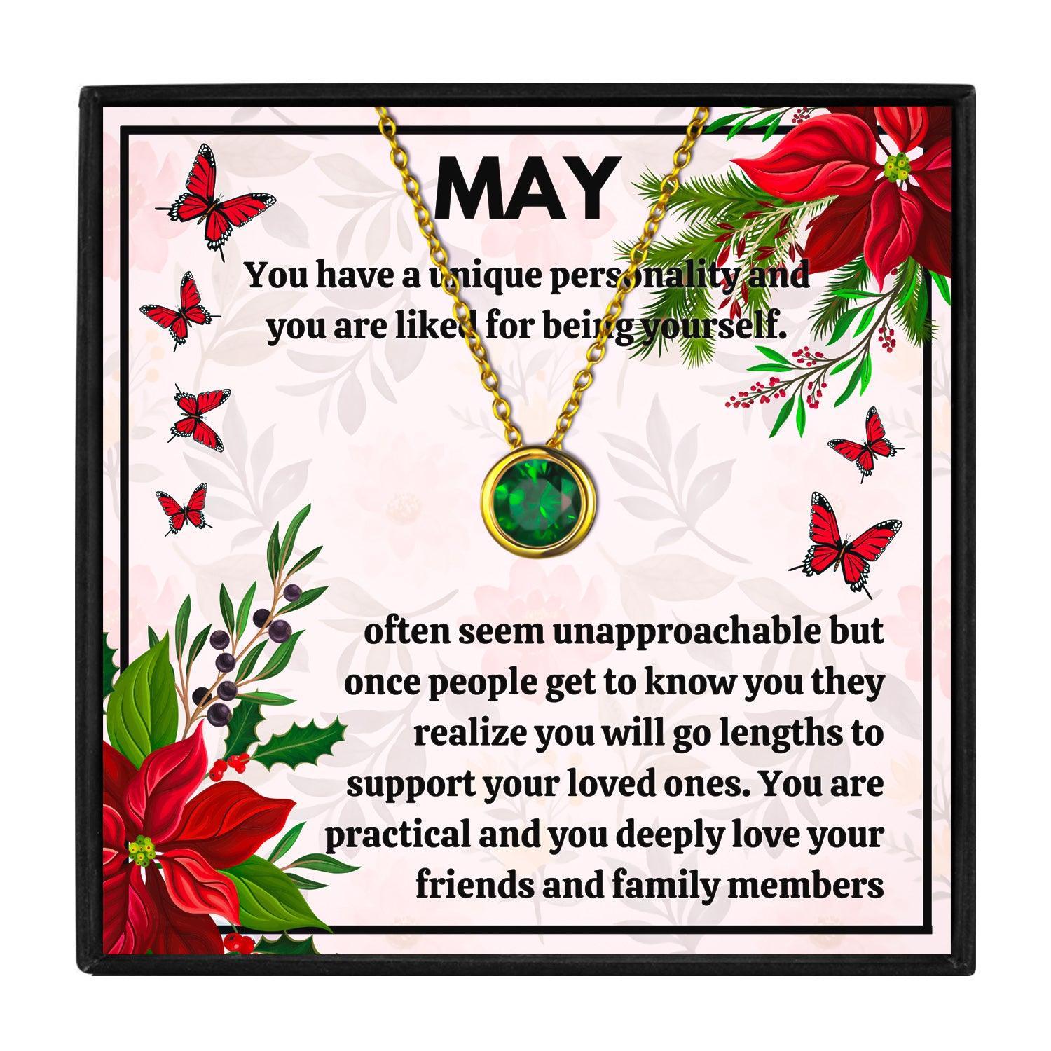 Meaningful May Birthstone Necklace Gift Set for Christmas 2023 | Meaningful May Birthstone Necklace Gift Set - undefined | emerald birth month, may birthstone, may birthstone jewelry, may birthstone necklace, may stone birthstone | From Hunny Life | hunnylife.com