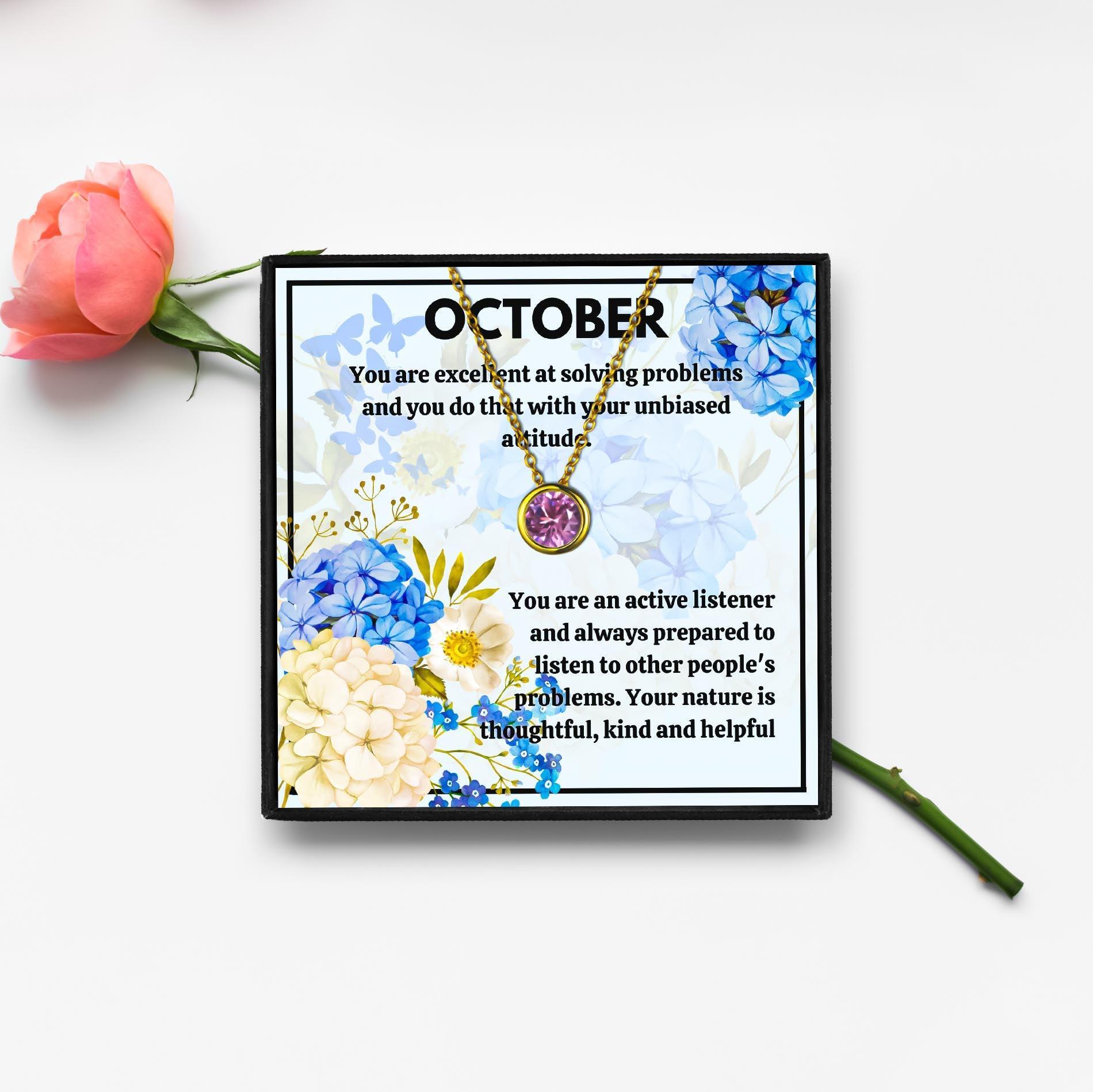 Meaningful October Birthstone Necklace Gift Set in 2023 | Meaningful October Birthstone Necklace Gift Set - undefined | october birthstone, october birthstone meaning, october birthstone necklace, opal birthstone necklace | From Hunny Life | hunnylife.com