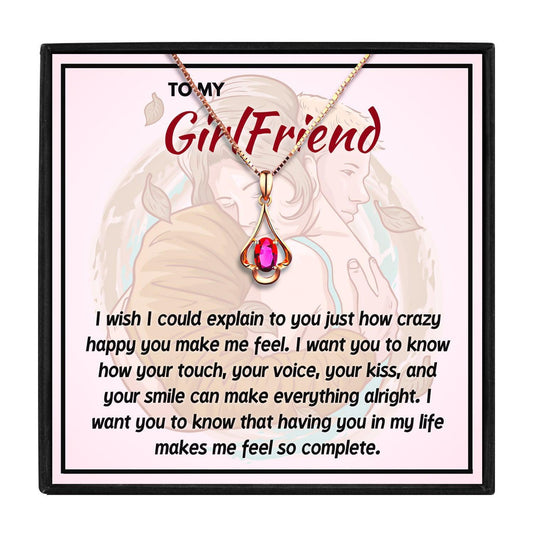 Meaningful Red Gemstone Necklace For Girlfriend in 2023 | Meaningful Red Gemstone Necklace For Girlfriend - undefined | Red Gemstone Rose Gold Necklace To My Girlfriend, Rose Gold Necklace Gift for Girlfriend, To My Amazing Girlfriend Gift Necklace from Boyfriend, to my girlfriend | From Hunny Life | hunnylife.com
