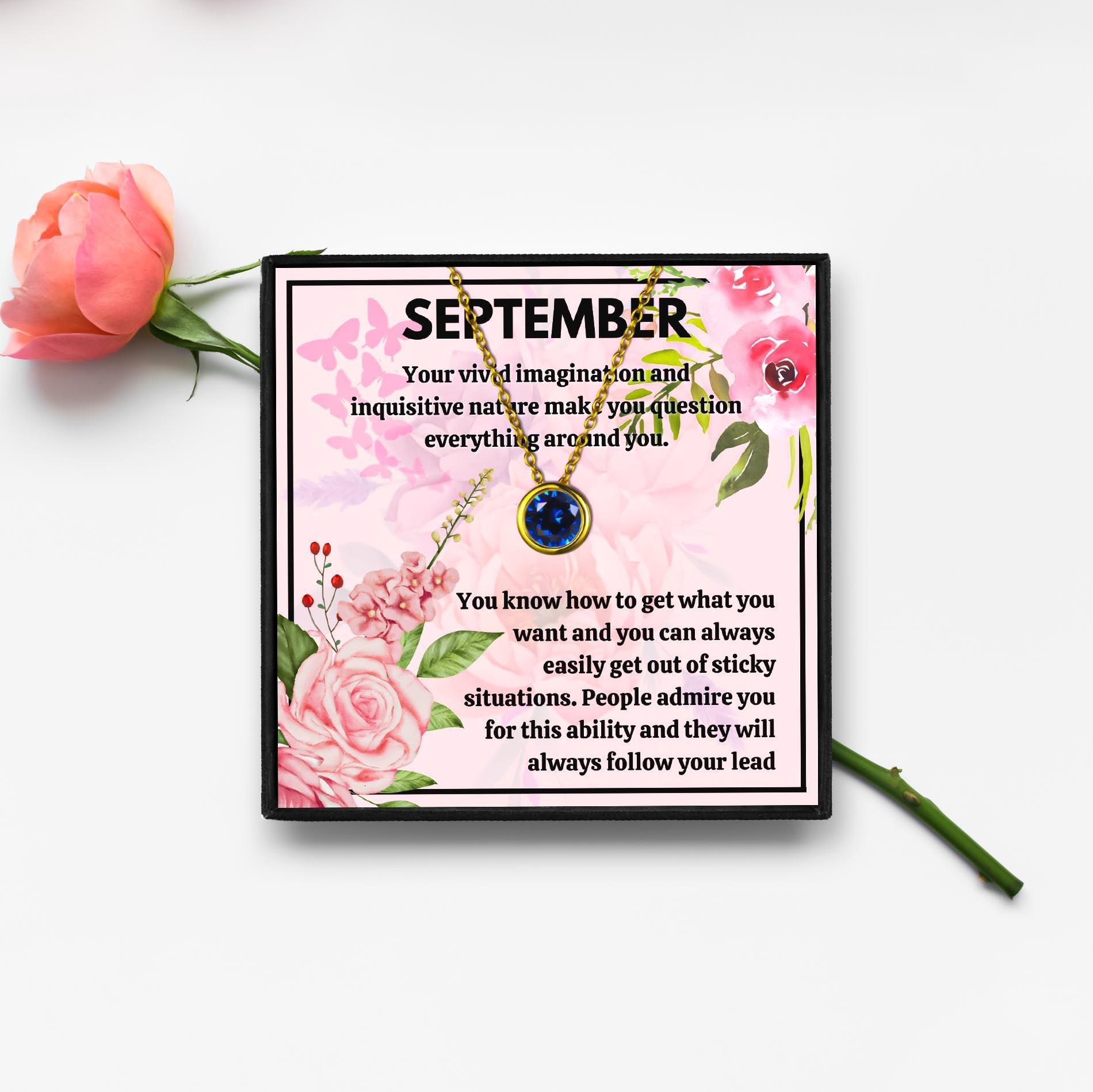 Meaningful September Birthstone Necklace Gift Set in 2023 | Meaningful September Birthstone Necklace Gift Set - undefined | sapphire birthstone, sapphire birthstone necklace, september birthstone color, september birthstone meaning, September birthstone necklace | From Hunny Life | hunnylife.com