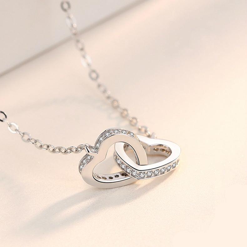 Meaningful Wife Necklace With Heartfelt Quotes for Christmas 2023 | Meaningful Wife Necklace With Heartfelt Quotes - undefined | anniversary necklace for wife, Double Heart Necklace For Wife, to my wife necklace | From Hunny Life | hunnylife.com