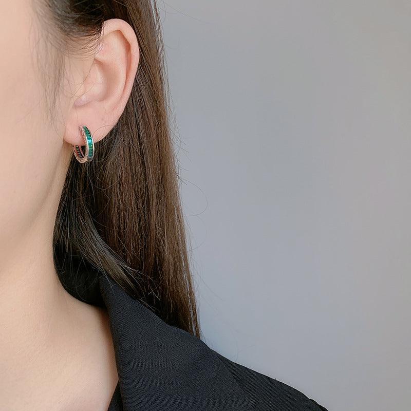 Minimal Cool Green Retro T Square Diamond Earrings in 2023 | Minimal Cool Green Retro T Square Diamond Earrings - undefined | Creative Cute Earrings, cute earring, Green Diamond Earrings, Minimal Cool Green Retro Earrings | From Hunny Life | hunnylife.com