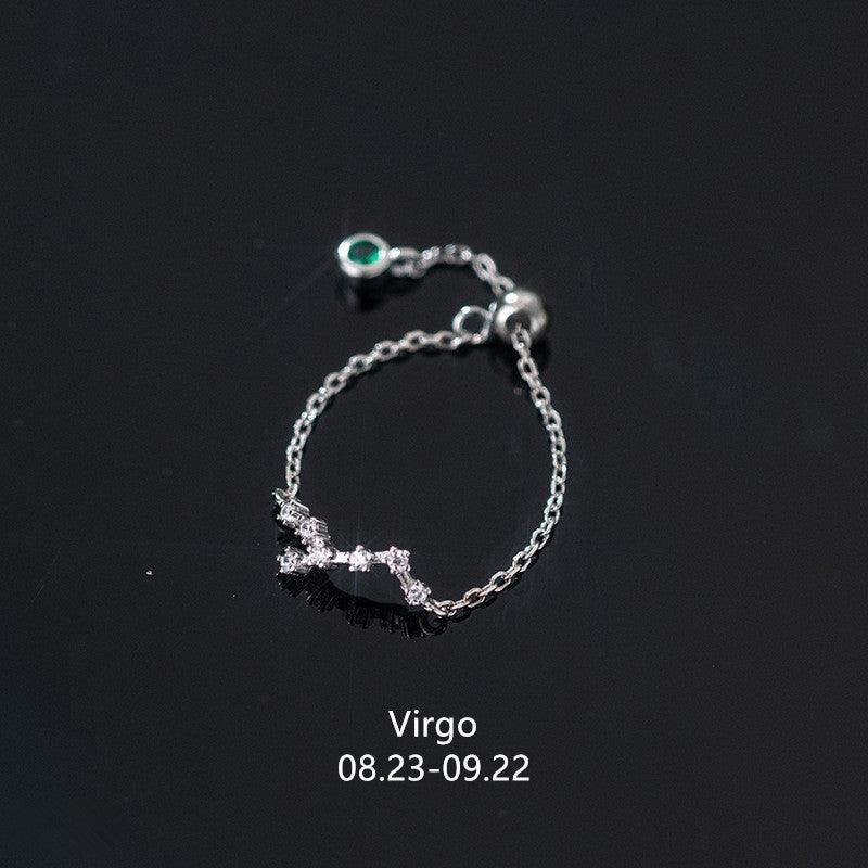 Minimalist Diamond Zodiac Sign Silver Ring in 2023 | Minimalist Diamond Zodiac Sign Silver Ring - undefined | Minimalist Diamond Zodiac Sign Silver Ring | From Hunny Life | hunnylife.com