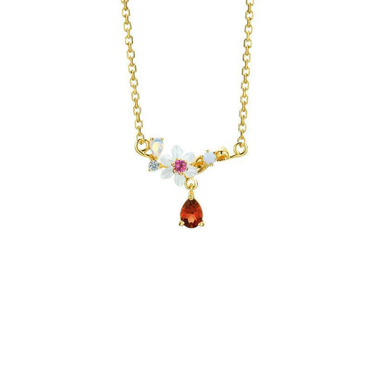Moissanite Natural Shell Necklace for Christmas 2023 | Moissanite Natural Shell Necklace - undefined | Gift Necklace, Moissanite Necklace, Natural Shell Necklace, Necklaces, red birthstone necklace | From Hunny Life | hunnylife.com
