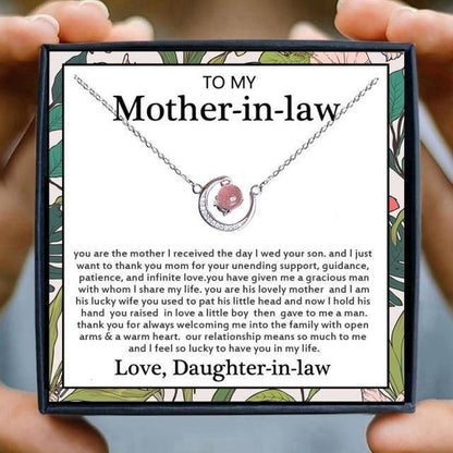 Moon Necklace To My Mother In Law From Daughter-In-Law in 2023 | Moon Necklace To My Mother In Law From Daughter-In-Law - undefined | mom gift, Mother in law, mother in law Necklaces, Mother in law Women Necklace | From Hunny Life | hunnylife.com