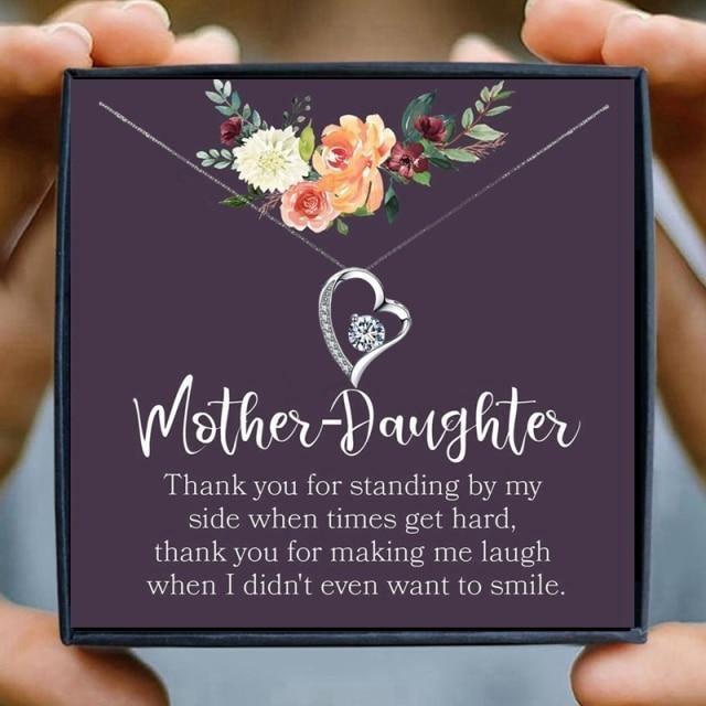 Mother and Daughter Crystal Necklace in 2023 | Mother and Daughter Crystal Necklace - undefined | mother and daughter, Mother and Daughter Heart Necklaces | From Hunny Life | hunnylife.com