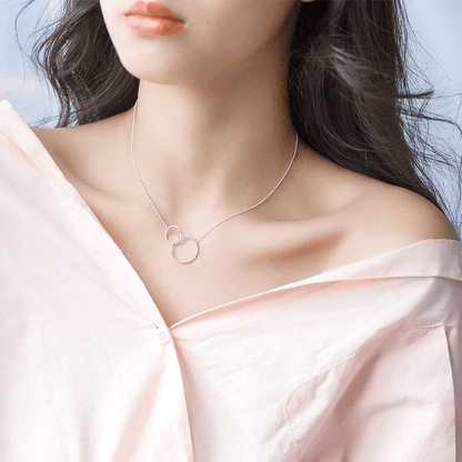 Mother and Daughter Double Circle Necklace Set in 2023 | Mother and Daughter Double Circle Necklace Set - undefined | Circle Pendant Mother and Daughter, Mother and Daughter Double Circle Necklace, mother and daughter necklace | From Hunny Life | hunnylife.com