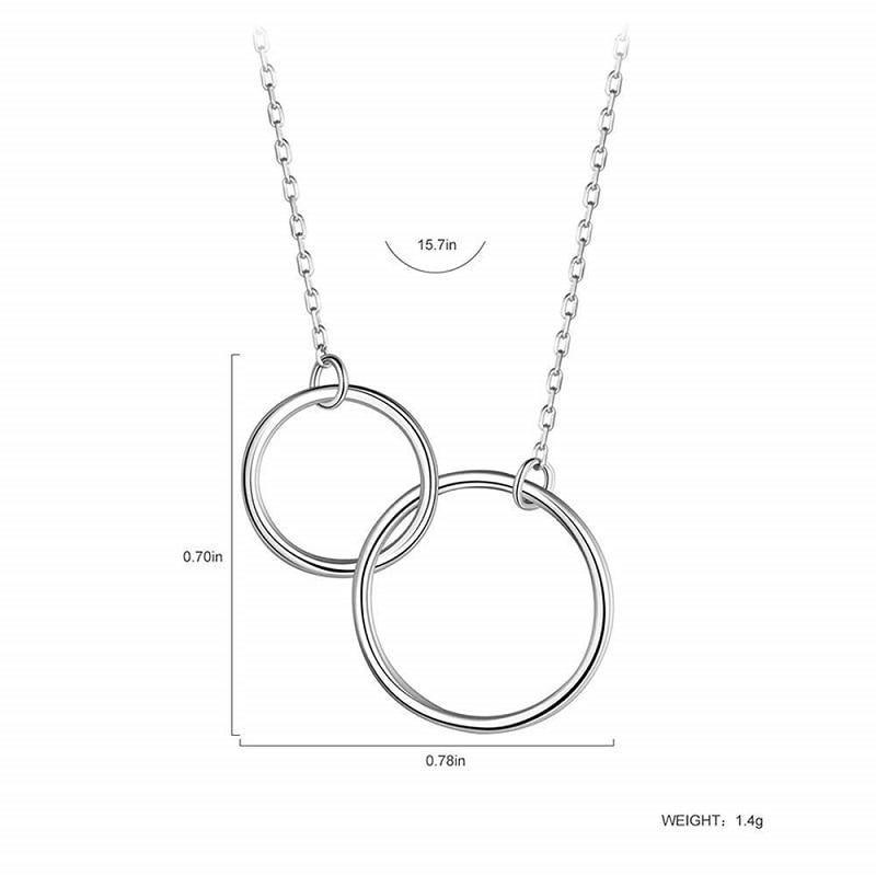 Mother & Daughter Double Circles Necklace Set for Christmas 2023 | Mother & Daughter Double Circles Necklace Set - undefined | Mother Daughter, Mother Daughter Necklace, necklace | From Hunny Life | hunnylife.com