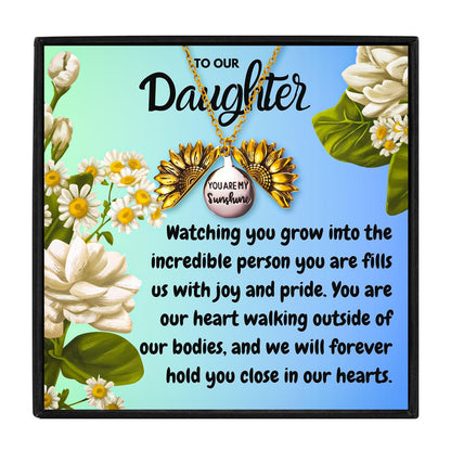 Mother and Daughter Sunflower Necklace Gift Set in 2023 | Mother and Daughter Sunflower Necklace Gift Set - undefined | daughter gift ideas, Daughter Necklace, Meaningful Daughter Necklaces, Mother Daughter Necklace, To my daughter necklace, To my daughter necklace from mom | From Hunny Life | hunnylife.com