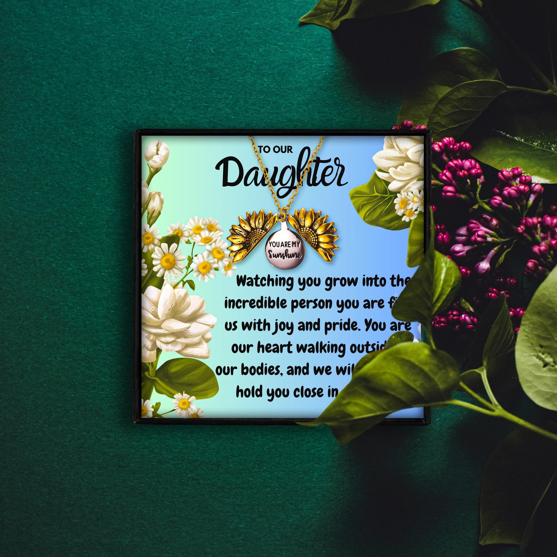 Mother and Daughter Sunflower Necklace Gift Set in 2023 | Mother and Daughter Sunflower Necklace Gift Set - undefined | daughter gift ideas, Daughter Necklace, Meaningful Daughter Necklaces, Mother Daughter Necklace, To my daughter necklace, To my daughter necklace from mom | From Hunny Life | hunnylife.com