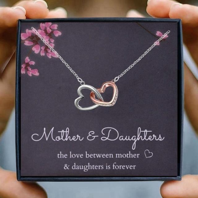 Clover Leaf and heart - Mother Daughter Necklace in 92.5 sterling silv –  Liyanajewel