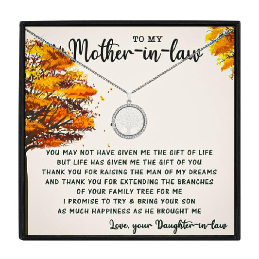 Mother In Law Family Tree Necklace From Daughter In Law for Christmas 2023 | Mother In Law Family Tree Necklace From Daughter In Law - undefined | necklace, pendent, To My Mother-in-law Pendant Necklace | From Hunny Life | hunnylife.com