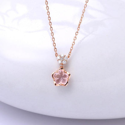 Natural Powder Crystal Tender And Energetic Necklace for Christmas 2023 | Natural Powder Crystal Tender And Energetic Necklace - undefined | creative cute necklace, cute necklace, Girl's Heart Chain, Necklaces | From Hunny Life | hunnylife.com