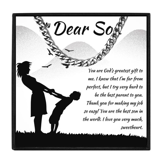 Necklace Gift For My Son From Mom in 2023 | Necklace Gift For My Son From Mom - undefined | mother and son necklace, mother son necklaces, son necklace from mom, to my son necklace | From Hunny Life | hunnylife.com