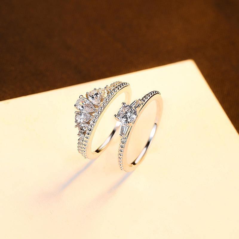 New Korean Version Sterling Silver Pair Ring in 2023 | New Korean Version Sterling Silver Pair Ring - undefined | gift, gift ideas, New Korean Version Sterling Silver Pair Ring, rings | From Hunny Life | hunnylife.com