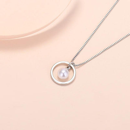 Pearl Circle Pendant Necklace For Beautiful Mom for Christmas 2023 | Pearl Circle Pendant Necklace For Beautiful Mom - undefined | gift for mom, mom gifts ideas, necklace for mom, Pearl Circle Pendant Necklace for mom | From Hunny Life | hunnylife.com