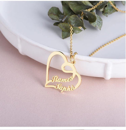 Personalized Custom Heart-shaped Letter Necklace for Christmas 2023 | Personalized Custom Heart-shaped Letter Necklace - undefined | Custom Name, Custom Name Necklaces, other necklace, Personalized Custom Heart-shaped Letter Necklace | From Hunny Life | hunnylife.com