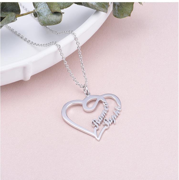 Personalized Custom Heart-shaped Letter Necklace for Christmas 2023 | Personalized Custom Heart-shaped Letter Necklace - undefined | Custom Name, Custom Name Necklaces, other necklace, Personalized Custom Heart-shaped Letter Necklace | From Hunny Life | hunnylife.com
