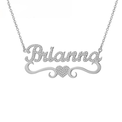 Personalized Heart Iced Out Name Necklace in 2023 | Personalized Heart Iced Out Name Necklace - undefined | Custom Name Necklace Personalized Necklace, DIY Personalized Custom Diamond, necklace, Necklaces, other necklace, Personalized Birthstone Heart-shaped Name Necklaces, Personalized Custom Diamond Necklaces, Personalized Custom Heart-shaped Letter Necklace, Personalized Fingerprint Necklace, Personalized gift | From Hunny Life | hunnylife.com