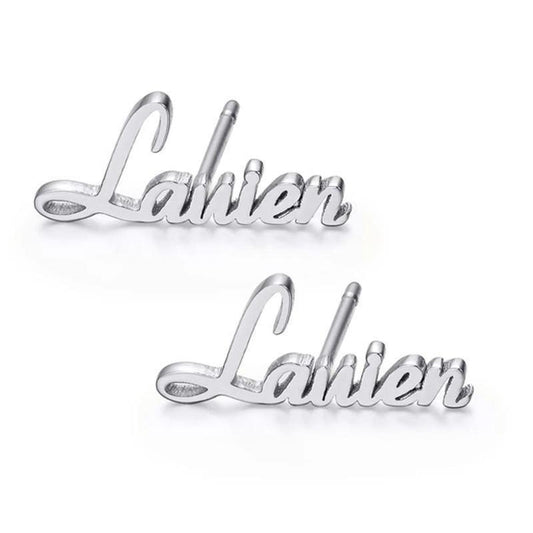 Personalized Name Customization Earrings in 2023 | Personalized Name Customization Earrings - undefined | Custom Name Earrings, Personalized Name Customization Earrings | From Hunny Life | hunnylife.com