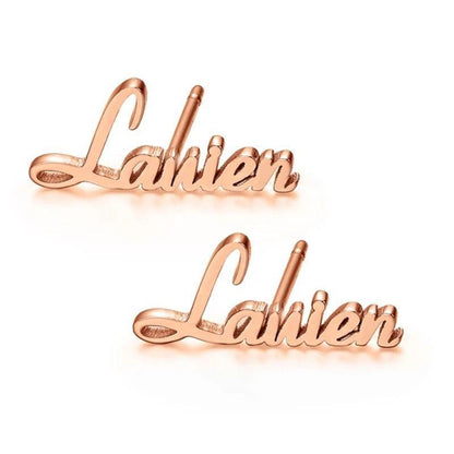 Personalized Name Customization Earrings in 2023 | Personalized Name Customization Earrings - undefined | Custom Name Earrings, Personalized Name Customization Earrings | From Hunny Life | hunnylife.com