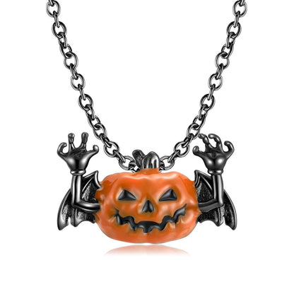 Pumpkin Bat Halloween Dark Wind Necklace for Christmas 2023 | Pumpkin Bat Halloween Dark Wind Necklace - undefined | creative necklace, Dark Wind Necklace, Pumpkin Bat Halloween Dark Wind Necklace, S925 Sterling Silver Necklace | From Hunny Life | hunnylife.com
