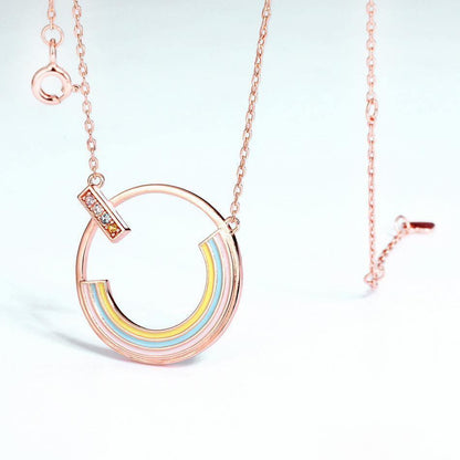 Rainbow 925 Sterling Silver Necklace in 2023 | Rainbow 925 Sterling Silver Necklace - undefined | gift, gift ideas, Gift Necklace, necklace, Necklaces, other necklace, Rainbow 925 Sterling Silver Necklace | From Hunny Life | hunnylife.com