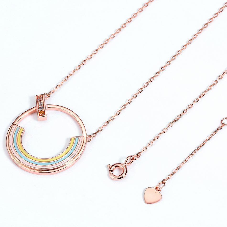 Rainbow 925 Sterling Silver Necklace for Christmas 2023 | Rainbow 925 Sterling Silver Necklace - undefined | gift, gift ideas, Gift Necklace, necklace, Necklaces, other necklace, Rainbow 925 Sterling Silver Necklace | From Hunny Life | hunnylife.com