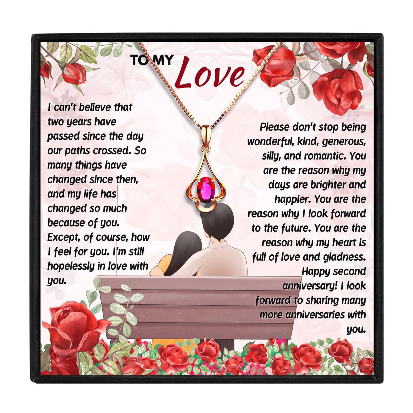 Romantic 2nd Year Anniversary Gift For Her for Christmas 2023 | Romantic 2nd Year Anniversary Gift For Her - undefined | 2 year anniversary gift ideas, 2 year anniversary gifts for her, 2nd year wedding anniversary, Anniversary Gifts | From Hunny Life | hunnylife.com