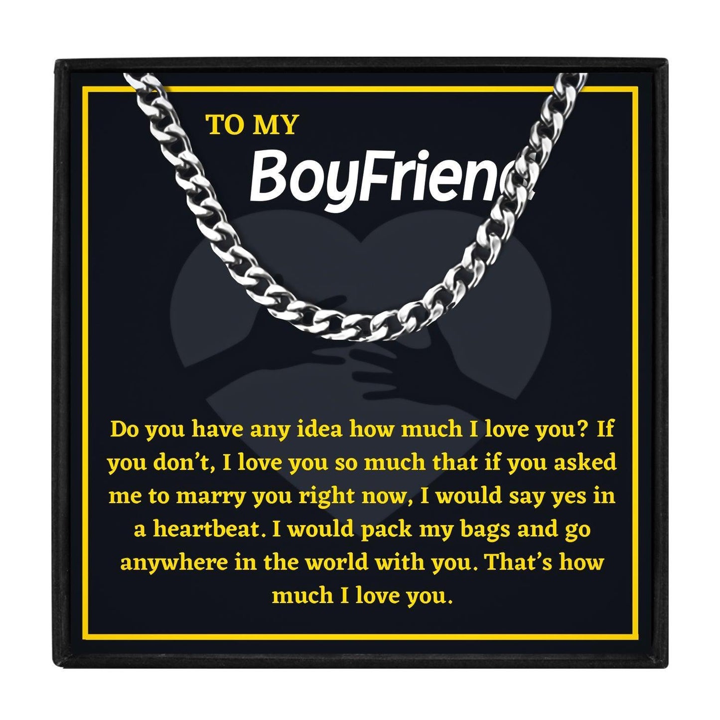 Romantic Promise Necklace For Boyfriend for Christmas 2023 | Romantic Promise Necklace For Boyfriend - undefined | Boyfriend Chain, boyfriend necklace, Chain Necklace for boyfriend, necklace for boyfriend | From Hunny Life | hunnylife.com