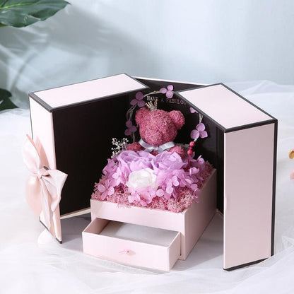 Rose Drawer Jewelry Eternal Flower Gift Box in 2023 | Rose Drawer Jewelry Eternal Flower Gift Box - undefined | Flower Gift Box, gift, Jewelry Eternal Flower Gift Box, teddy bear Gift Birthday | From Hunny Life | hunnylife.com