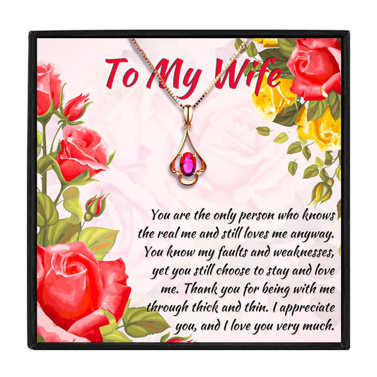 Rose Gold Necklace Gift for My Gorgeous Wife in 2023 | Rose Gold Necklace Gift for My Gorgeous Wife - undefined | Romantic Anniversary Gift For Wife, To My Wife Gifts Necklace, To My Wonderful Wife necklace, wife gift, wife gift ideas | From Hunny Life | hunnylife.com