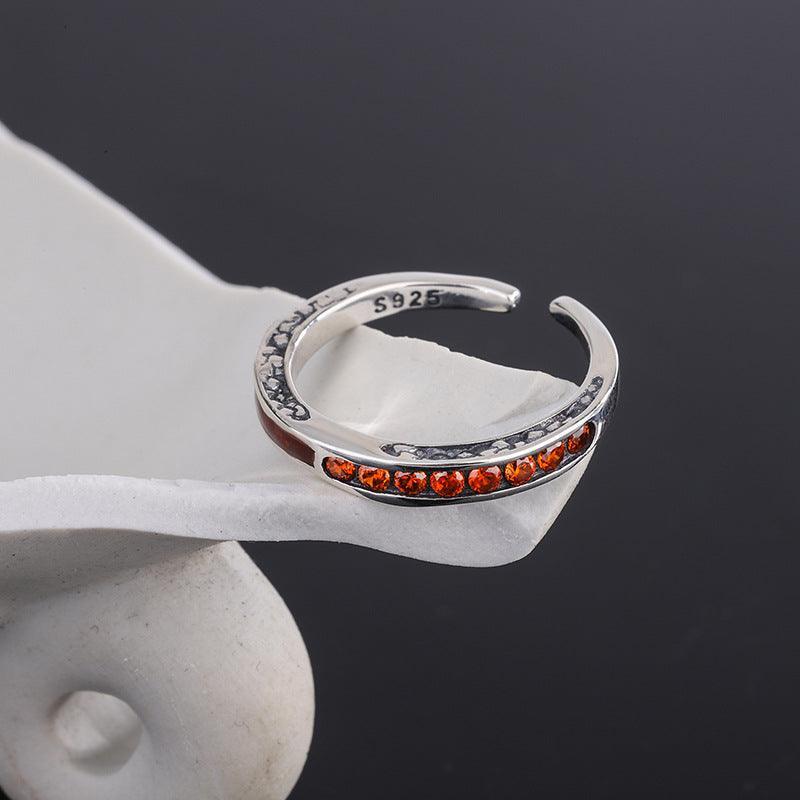 S925 Silver Exquisite Orange Zircon Set Adjustable Ring for Christmas 2023 | S925 Silver Exquisite Orange Zircon Set Adjustable Ring - undefined | Adjustable Ring, cute ring, Exquisite Orange Zircon Set Ring, S925 Silver Adjustable Ring, Sterling Silver s925 cute Ring | From Hunny Life | hunnylife.com