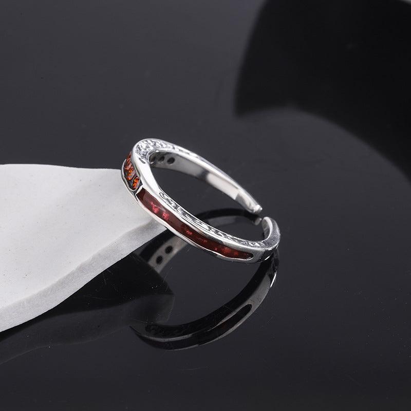 S925 Silver Exquisite Orange Zircon Set Adjustable Ring in 2023 | S925 Silver Exquisite Orange Zircon Set Adjustable Ring - undefined | Adjustable Ring, cute ring, Exquisite Orange Zircon Set Ring, S925 Silver Adjustable Ring, Sterling Silver s925 cute Ring | From Hunny Life | hunnylife.com