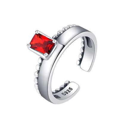 S925 Silver Fantasy Opening Red Gemstone Ring for Christmas 2023 | S925 Silver Fantasy Opening Red Gemstone Ring - undefined | Fantasy Opening Ring, Red Gemstone ring, S925 Silver Vintage Cute Ring, S925 Silver Vintage Ring | From Hunny Life | hunnylife.com