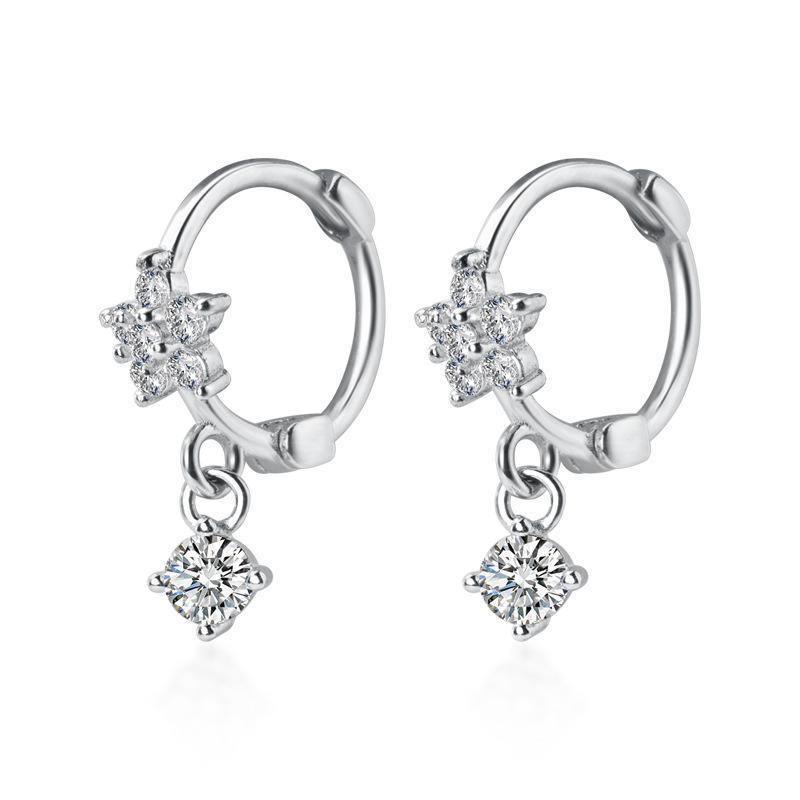 S925 silver Flower earrings in 2023 | S925 silver Flower earrings - undefined | flower earrings, S925 silver Flower earrings | From Hunny Life | hunnylife.com