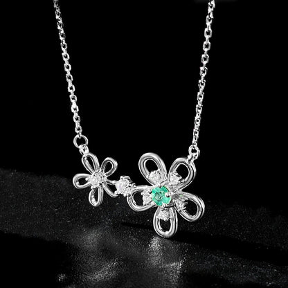 S925 Silver Girl's Versatile Collar Chain Emerald Necklace for Christmas 2023 | S925 Silver Girl's Versatile Collar Chain Emerald Necklace - undefined | Emerald Necklace, S925 silver fashion emerald necklace, S925 Silver necklace | From Hunny Life | hunnylife.com