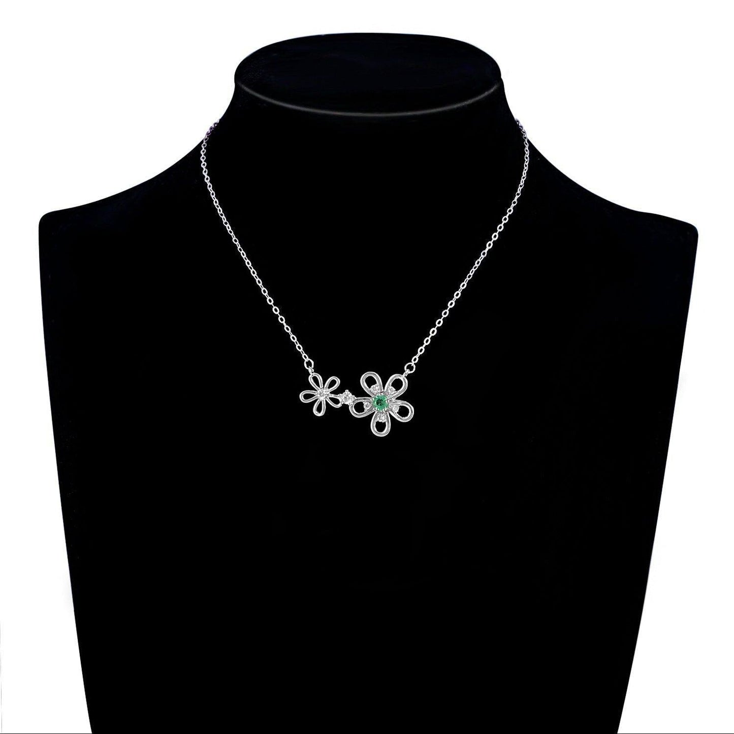 S925 Silver Girl's Versatile Collar Chain Emerald Necklace for Christmas 2023 | S925 Silver Girl's Versatile Collar Chain Emerald Necklace - undefined | Emerald Necklace, S925 silver fashion emerald necklace, S925 Silver necklace | From Hunny Life | hunnylife.com