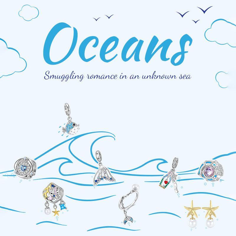 S925 Silver Ocean Sea Blue Diy Beaded Charms in 2023 | S925 Silver Ocean Sea Blue Diy Beaded Charms - undefined | Cute Charm, cute charm bracelets, Ocean Sea Blue Charms, Ocean Sea Blue Diy Beaded Charms, S925 Silver Charms & Pendants | From Hunny Life | hunnylife.com