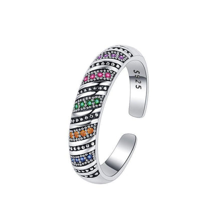 S925 Sterling Silver Fashion Color Diamond Thread Ring in 2023 | S925 Sterling Silver Fashion Color Diamond Thread Ring - undefined | Color Diamond Thread Ring, cute ring, S925 Sterling Ring, S925 Sterling Silver Fashion Ring | From Hunny Life | hunnylife.com