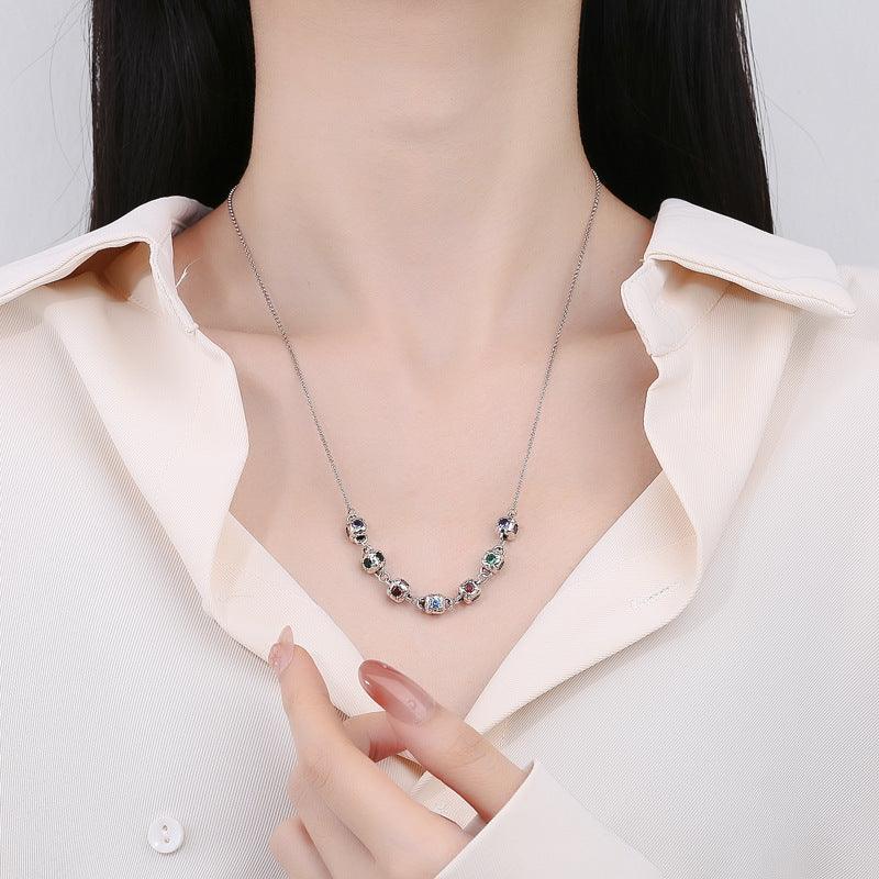 Light Luxury High-Grade Sterling Silver Color Zircon Necklace Trendy Jewelry  - China Jewelry and Silver Jewelry price | Made-in-China.com