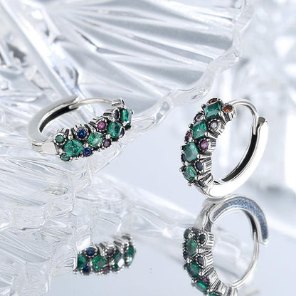 S925 Sterling Silver Green Colorful Diamond Earrings in 2023 | S925 Sterling Silver Green Colorful Diamond Earrings - undefined | Diamond Earrings, Green Colorful Diamond Earrings, S925 Sterling Silver Green Earrings | From Hunny Life | hunnylife.com
