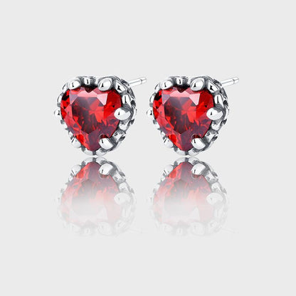 S925 Sterling Silver Keke Iris Red Zircon Earrings for Christmas 2023 | S925 Sterling Silver Keke Iris Red Zircon Earrings - undefined | 925 Sterling Silver Vintage Earrings, Creative Cute Earrings, cute earring, Red Gemstone Earrings, Red Zircon Earrings | From Hunny Life | hunnylife.com