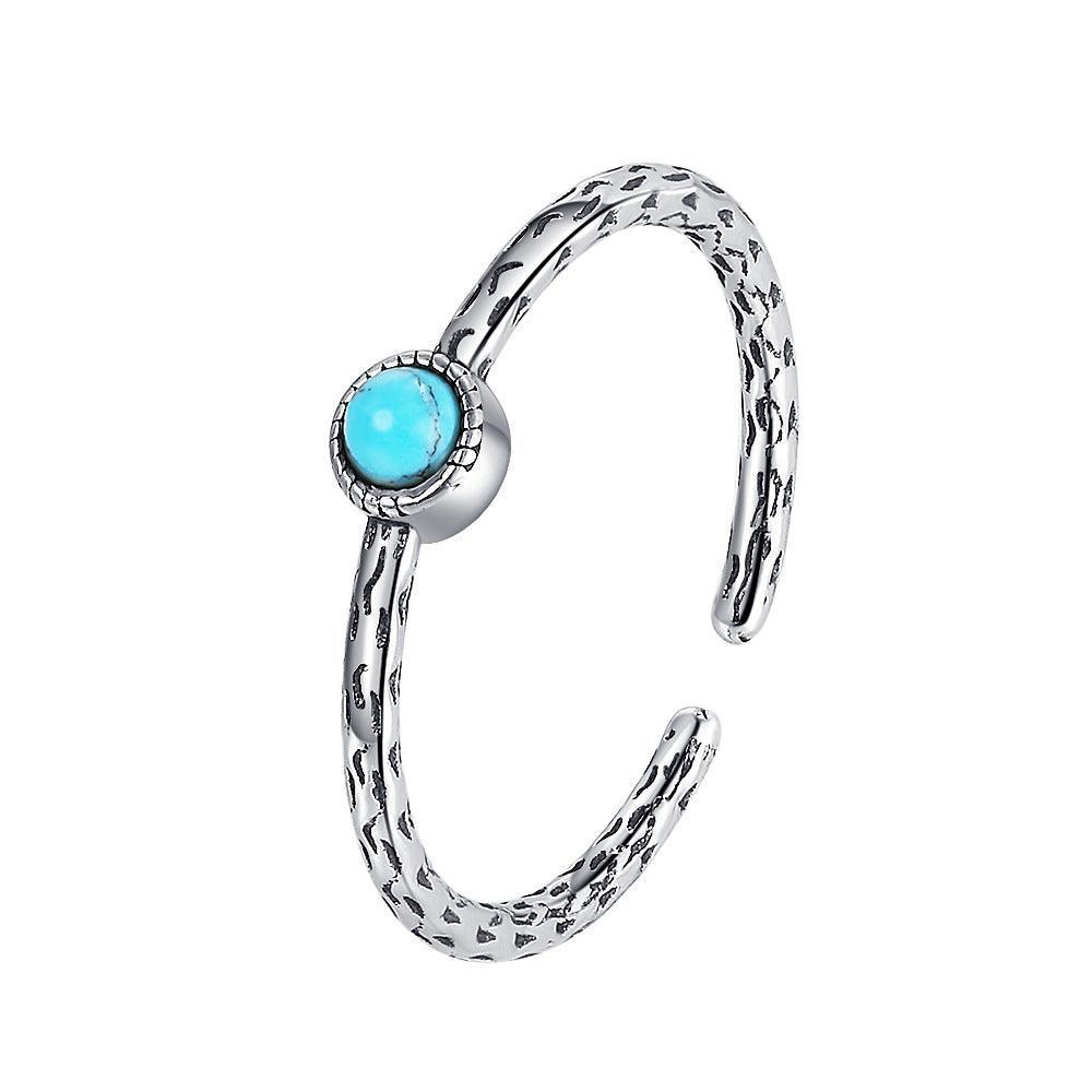 S925 Sterling Silver Simple Turquoise Retro Old Ring in 2023 | S925 Sterling Silver Simple Turquoise Retro Old Ring - undefined | Retro Old Ring, S925 Sterling Silver Simple Ring, S925 Sterling Silver Simple Turquoise Ring | From Hunny Life | hunnylife.com