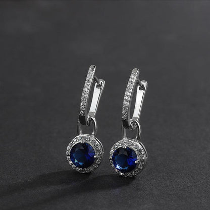 S925 Sterling Silver Zircon Long Blue Crystal Earrings in 2023 | S925 Sterling Silver Zircon Long Blue Crystal Earrings - undefined | 925 Sterling Silver Vintage Earrings, Blue Crystal Earrings, Creative Cute Earrings, cute earring, S925 Sterling Silver Zircon Long Earrings | From Hunny Life | hunnylife.com