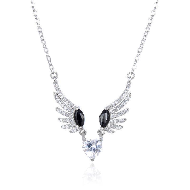 Silver Angel Wings Love Necklace for Christmas 2023 | Silver Angel Wings Love Necklace - undefined | necklaces, other necklace, Silver Angel Wings Love Necklace | From Hunny Life | hunnylife.com